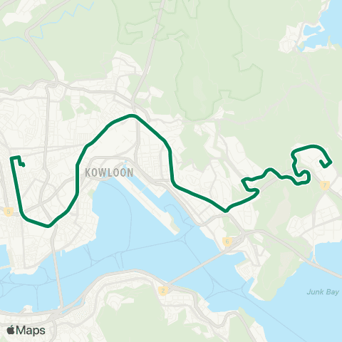 Kowloon Motor Bus Po Lam - Mong Kok East Station map