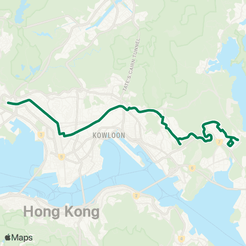 Kowloon Motor Bus Hang Hau (N) (Tseung Kwan O Hosp) - Mei Foo map