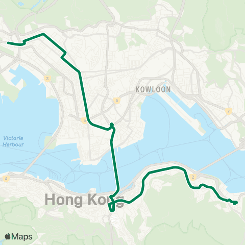 Kowloon Motor Bus Mei Foo - Shau Kei Wan map