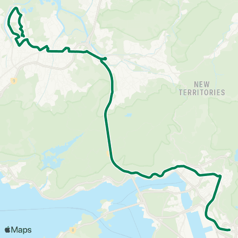 Kowloon Motor Bus Tin Tsz - Mei Foo map