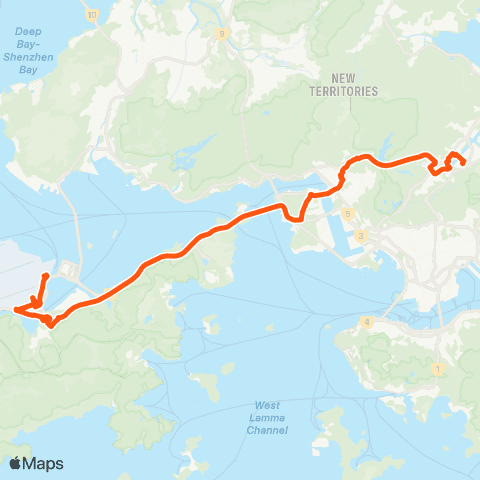 Long Win Bus Pok Hong - Airport (Ground TC) map