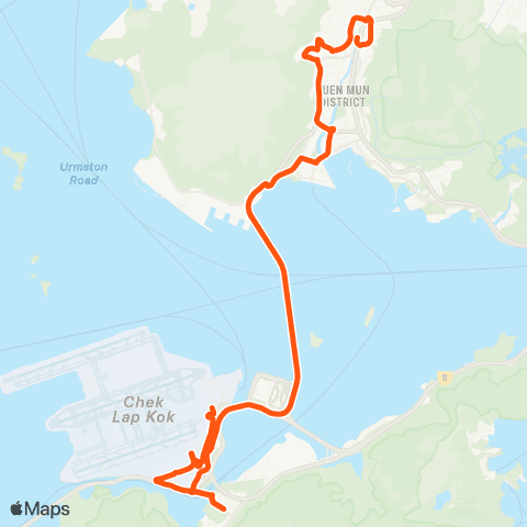 Long Win Bus Siu Hong Sta (S) - Airport (Ground TC) map