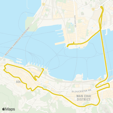 Citybus Central (Star Ferry) - Tsim Sha Tsui map