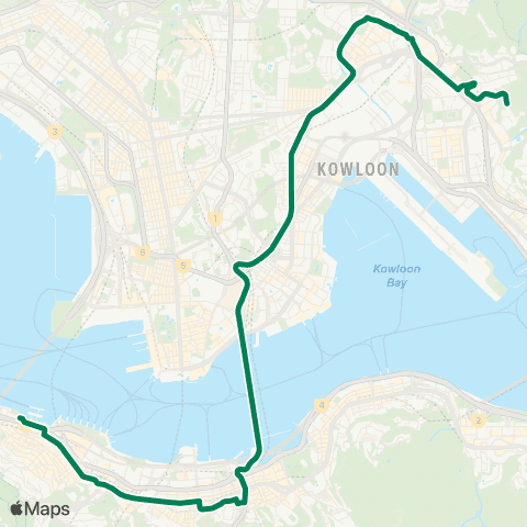 Kowloon Motor Bus Choi Fook - Central (Macao Ferry) map