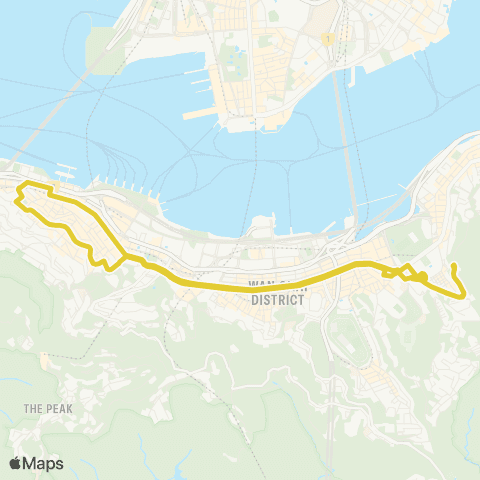 Citybus Lai Tak Tsuen - Hollywood Rd (Circular) map