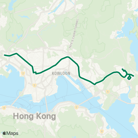 Kowloon Motor Bus Hang Hau (N) (Tseung Kwan O Hosp) - Mei Foo map