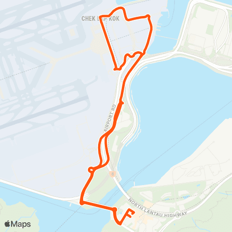 Long Win Bus Tung Chung Station - Airport (Circular) map