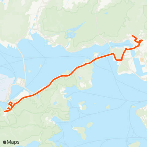 Long Win Bus Tsuen Wan (Discovery Pk) - Tung Chung (Yat Tung) map