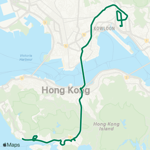 Kowloon Motor Bus Kowloon Bay - Wah Kwai map