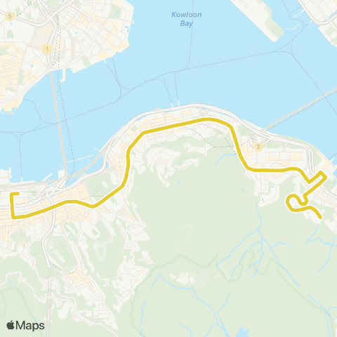 Citybus Yiu Tung Estate - Exhibition Centre Sta map