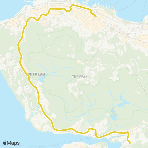 Citybus Wong Chuk Hang - Central (Rumsey Street) map