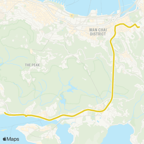 Citybus Wah Kwai - Causeway Bay (Moreton Ter) map