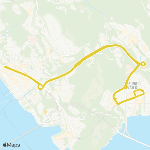 Citybus Tseung Kwan O Sta - Ngau Tau Kok Sta (Circular) map