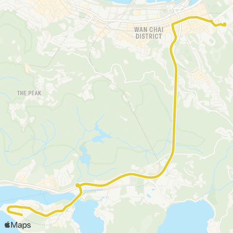 Citybus S Horizons - Causeway Bay (Moreton Ter) map