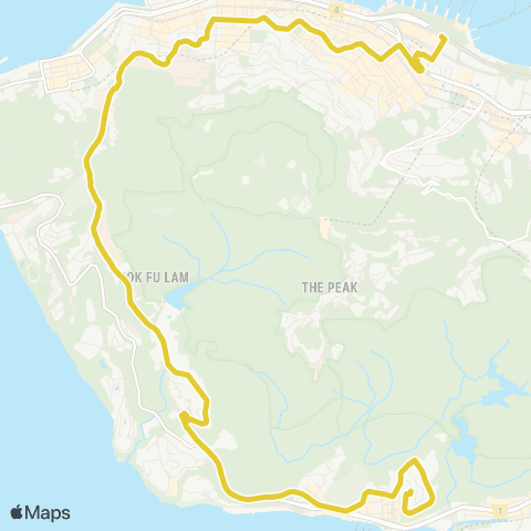 Citybus Shek Pai Wan - Central (Ferry Piers) map