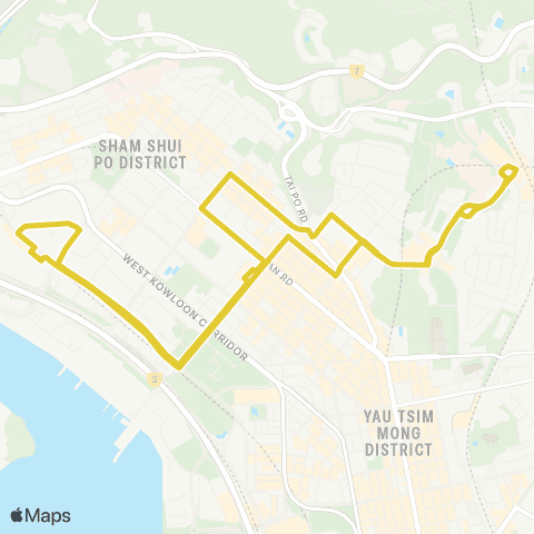 Citybus Hoi Lai Estate - Kowloon Tong (Festival Walk) (Circular) map