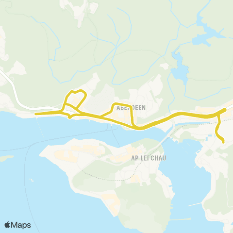 Citybus Wong Chuk Hang - Wah Kwai Estate (Circular) map