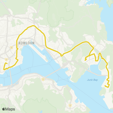 Citybus Tseung Kwan O Station - Tsim Sha Tsui E map