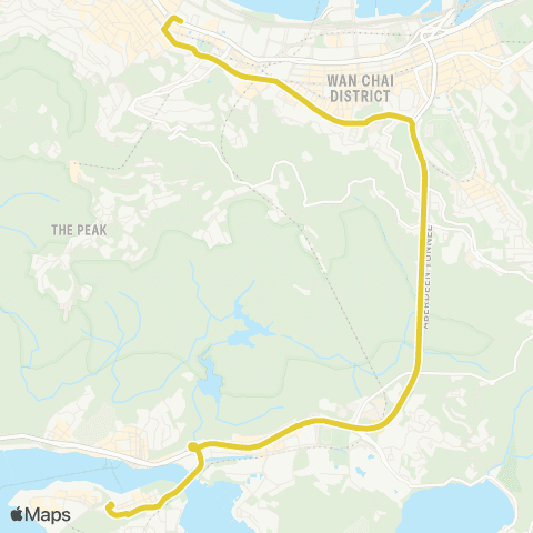 Citybus Ap Lei Chau (Main St, Ap Lei Chau) - Central (Jardine House) map