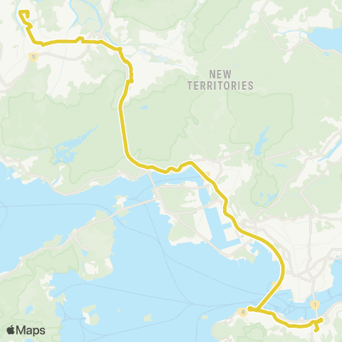 Citybus Tin Shui Wai Town Ctr - Causeway Bay (Leighton Ctr) map