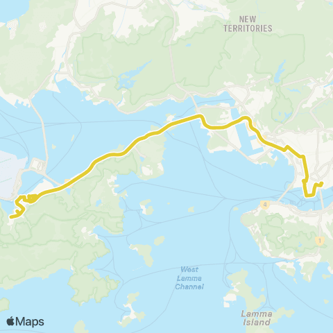 Citybus Tung Chung (Mun Tung Estate) - Hung Hom Sta map