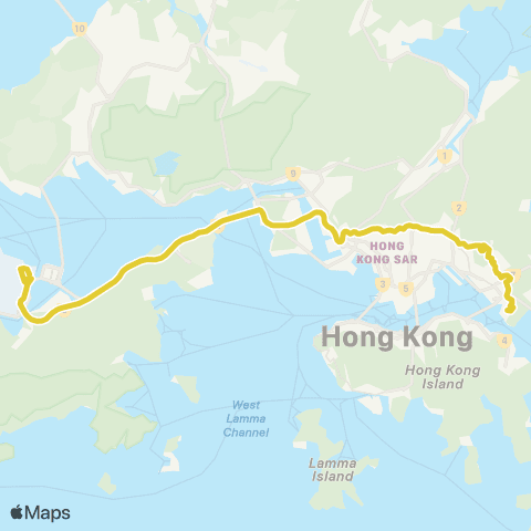 Citybus Yau Tong - Skycity map