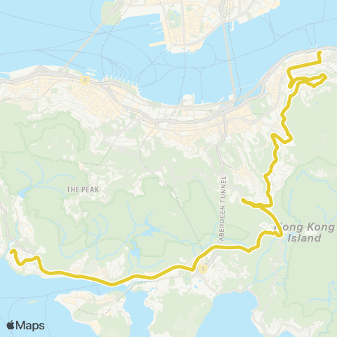 Citybus Wah Fu (Central) - North Point Ferry map