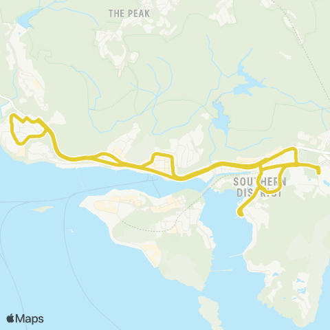 Citybus Ocean Pk - Wah Fu (Terminated at Ocean Pk)(Circular) map
