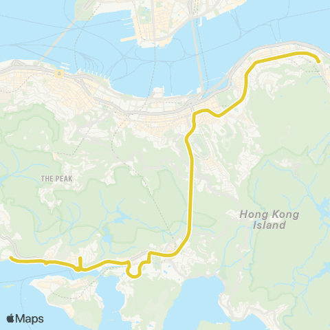 Citybus Wah Kwai - Quarry Bay (Hoi Chak Street) map
