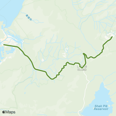 New Lantao Bus Tai O - Ngong Ping map