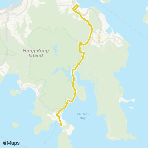 Citybus Grand Promenade - Stanley Ft Gate (via Stanley Village) map