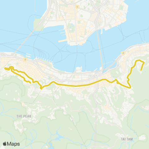 Citybus Braemar Hill - Park Road / Robinson Road map