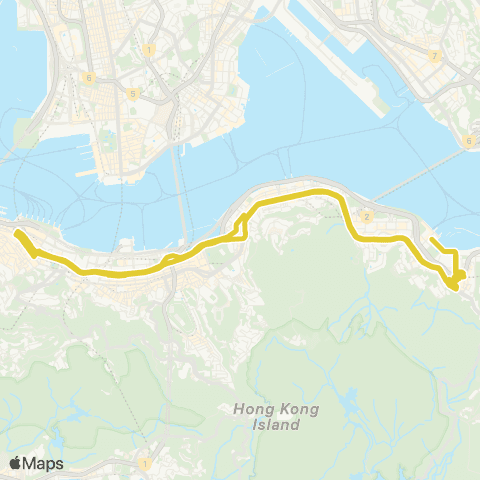 Citybus Grand Promenade - Central (Wing Wo St) (Circular) map