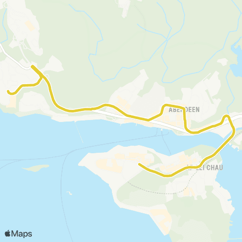 Citybus Ap Lei Chau Estate - Wah Fu (South) map