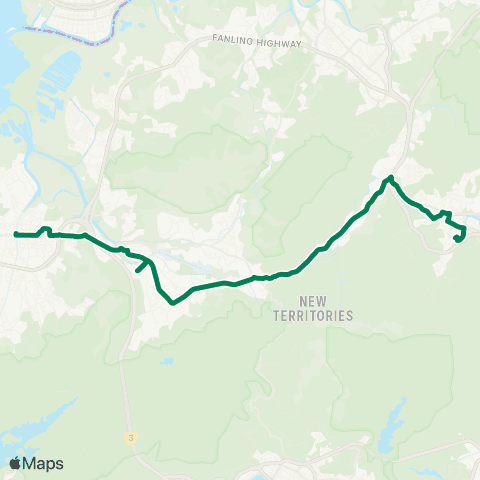Kowloon Motor Bus Yuen Long (West) - Tai Po Market Station map
