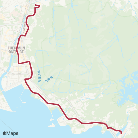 MTR Bus Fu Tai - Tai Lam map