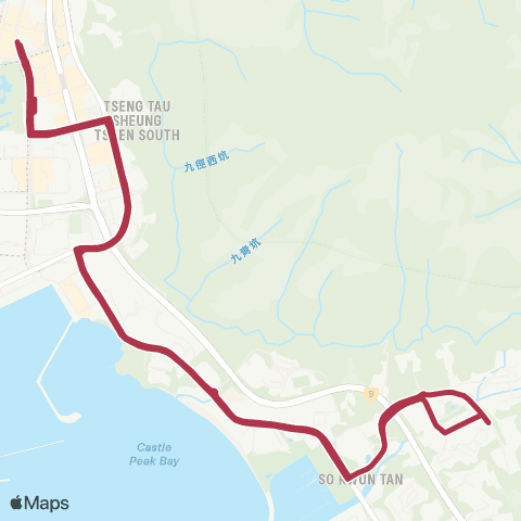 MTR Bus Tuen Mun Sta - So Kwun Wat (Circular) map
