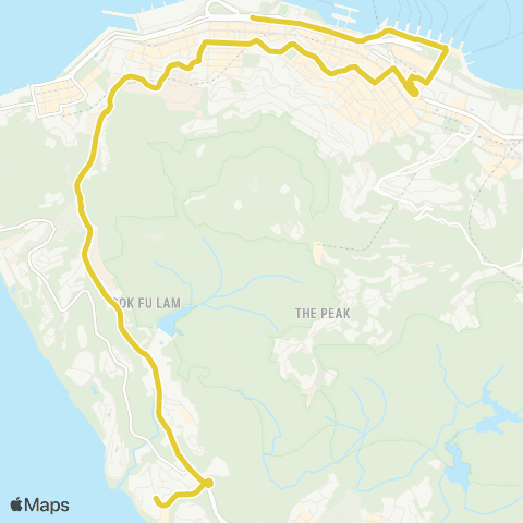Citybus Sheung Wan - Wah Fu (South) map
