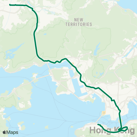 Kowloon Motor Bus Yuen Long (West) - Central (Macao Ferry) map