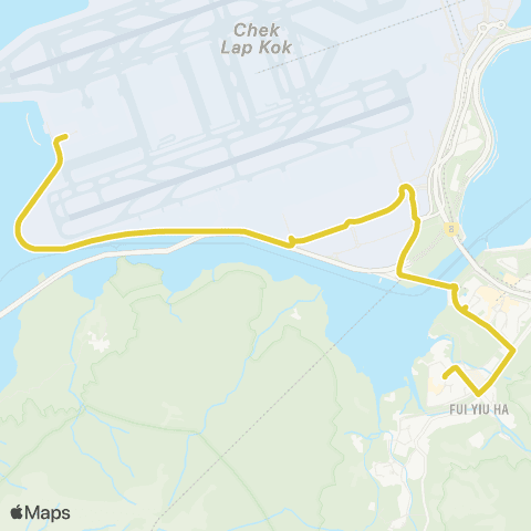 Citybus Tung Chung (Yat Tung Estate) - Aircraft Maintenance Area map