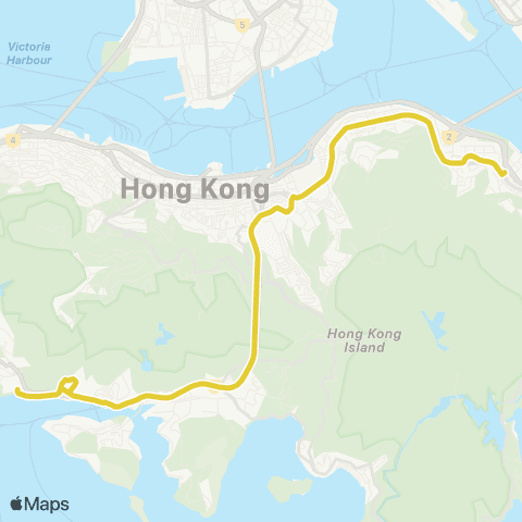 Citybus Wah Kwai Estate - Sai Wan Ho (Tai Hong St) map