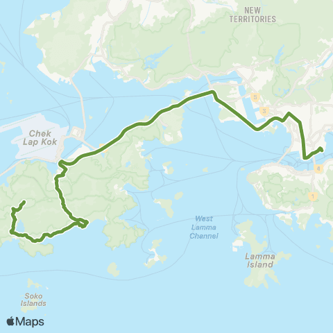 New Lantao Bus Hung Hom (Hung Luen Road) - Ngong Ping map