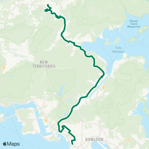 Kowloon Motor Bus Sham Shui Po - Sheung Shui map