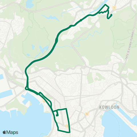Kowloon Motor Bus Shui Chuen O - Jordan (Circular) map