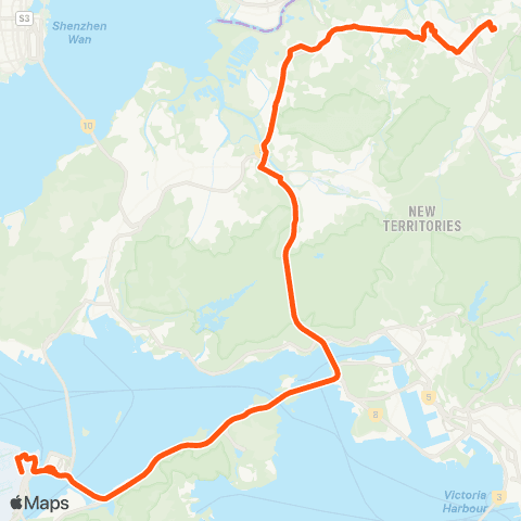 Long Win Bus Fanling (Luen Wo Hui) - Airport (Ground TC) map