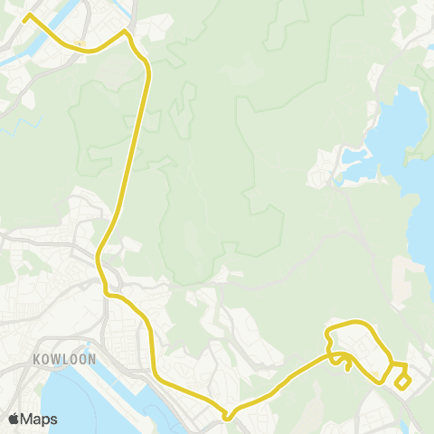 Citybus Tseung Kwan O (Hong Sing Garden) - Sha Tin Sta map