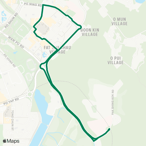 Kowloon Motor Bus Hang Hau Sta - Pak Shing Kok (Circular) map