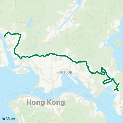 Kowloon Motor Bus Lohas Park Station - Tsuen Wan W Station map