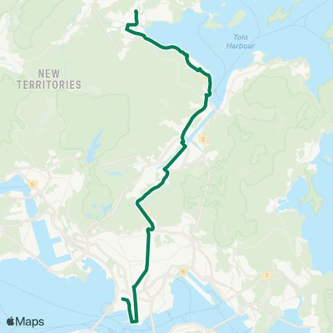 Kowloon Motor Bus Tai Po (Fu Heng) - Jordan (W Kowloon Sta) map