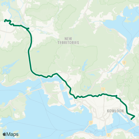 Kowloon Motor Bus Long Ping Estate - Kwun Tong Ferry map